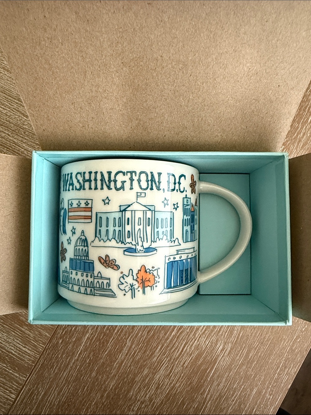 Starbucks Washington, D.C. Mug - White, Blue & Orange